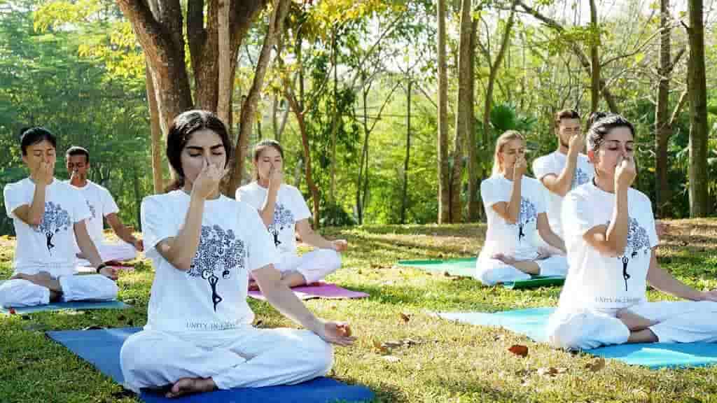 Yoga and fitness coaching at Olympax Sports Academy in Nellimoodu